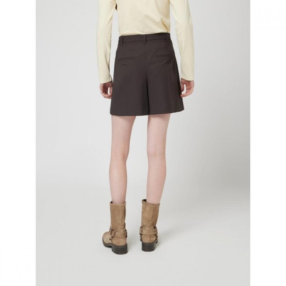 Cc Collect Belted Wool Blend Shorts  C253msa022c 