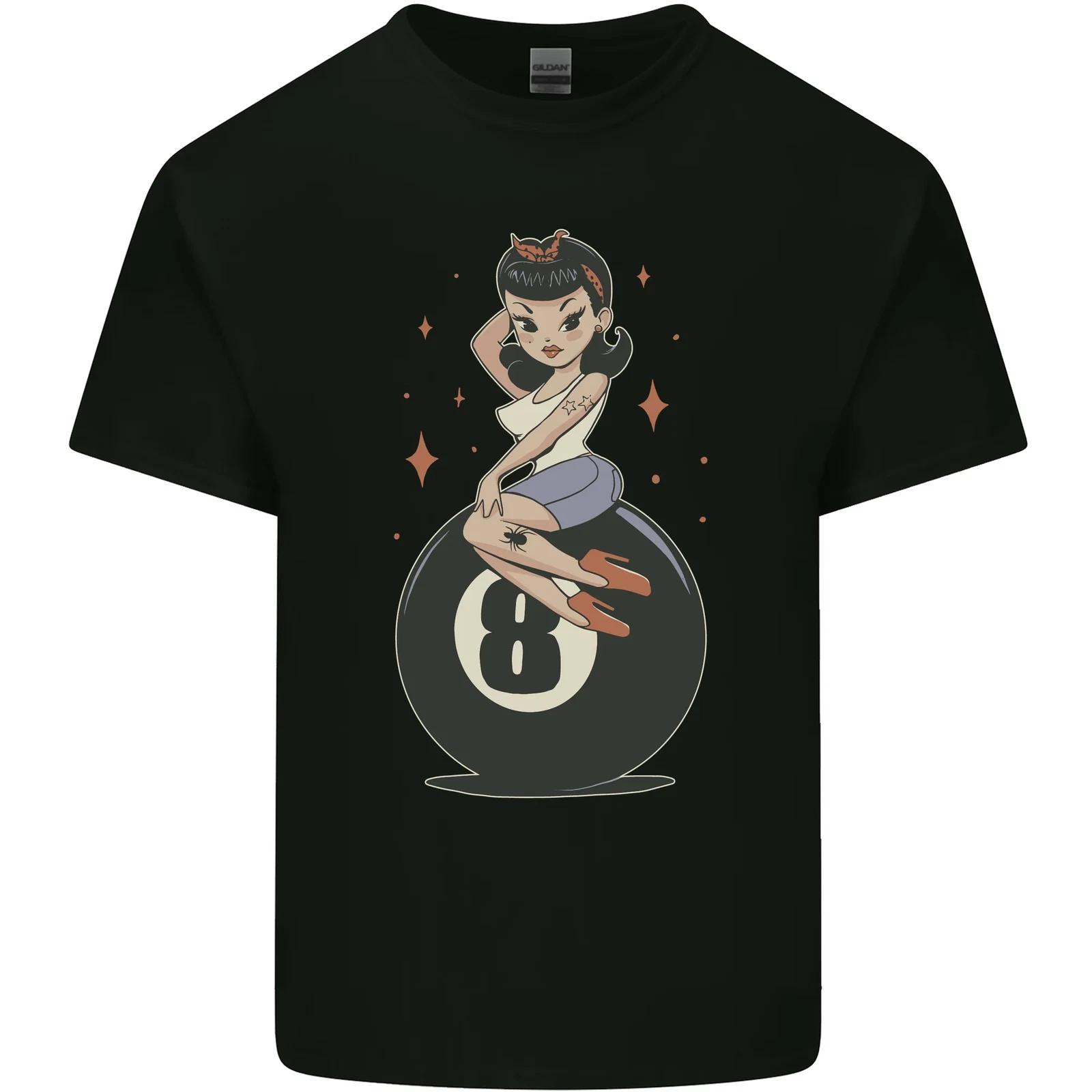 

8-Ball Pinup Pool Kids T-Shirt Childrens 2XL