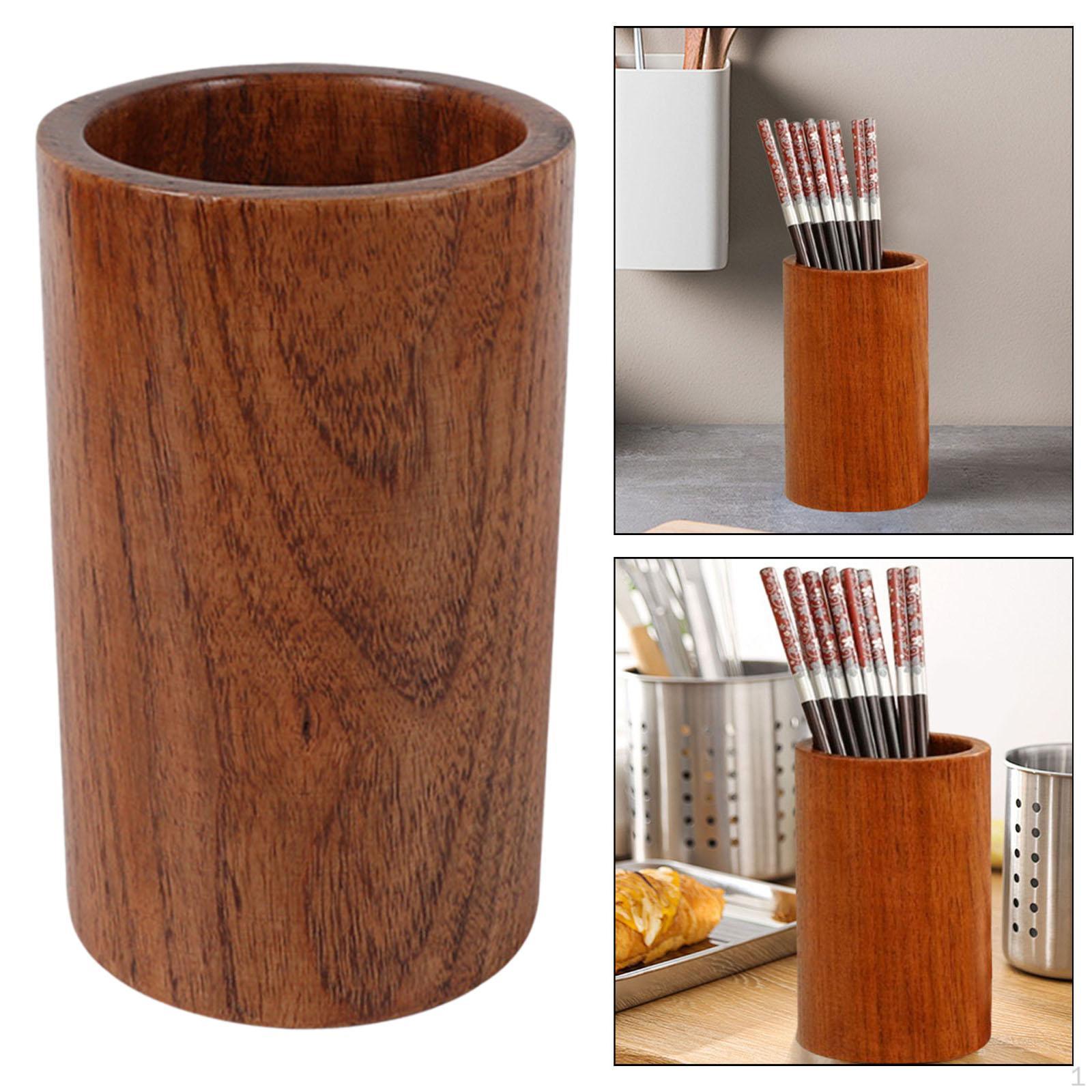 

Клетка для палочек для еды кухонная стойка для столовых приборов портативная деревянная большая емкость для хранения декора 8.5x15cm