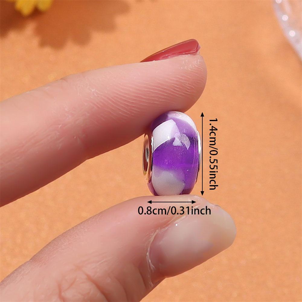 30/50/100 buc mărgele rășină în stil european cu găuri mari, margele decorative de 14 mm, margele de pix, margele distanțiere, bricolaj, brățări, bijuterii