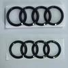 4-Ring logo ABS Silver/Black Car Hood Front Bonnet Grill Rear Trunk Emblem Badge Sticker For sq A3 A4 A5 A6 A7 Q2 Q3 Q5 Q8 TT