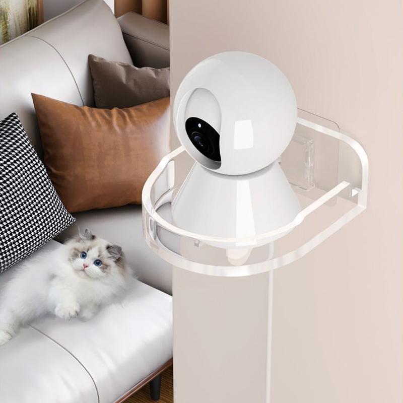 Niewiercący Uchwyt Ścienny do Kamery Regulowany Wytrzymały Wspornik Oszczędzający Miejsce Uchwyt Zabezpieczający do Wewnątrz na Zewnątrz Łatwy Montaż