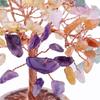 Mini Crystal Money Tree Copper Wire Wrapped Agate Slice Base Healing Gemstone Yoga Feng Shui Trees Home Decor A Easy Install