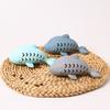Fish-Shaped Cat Treat Dispenser Toy Cat Puzzle Slow Feeder Interactive Silicone Chew Toy for Indoor