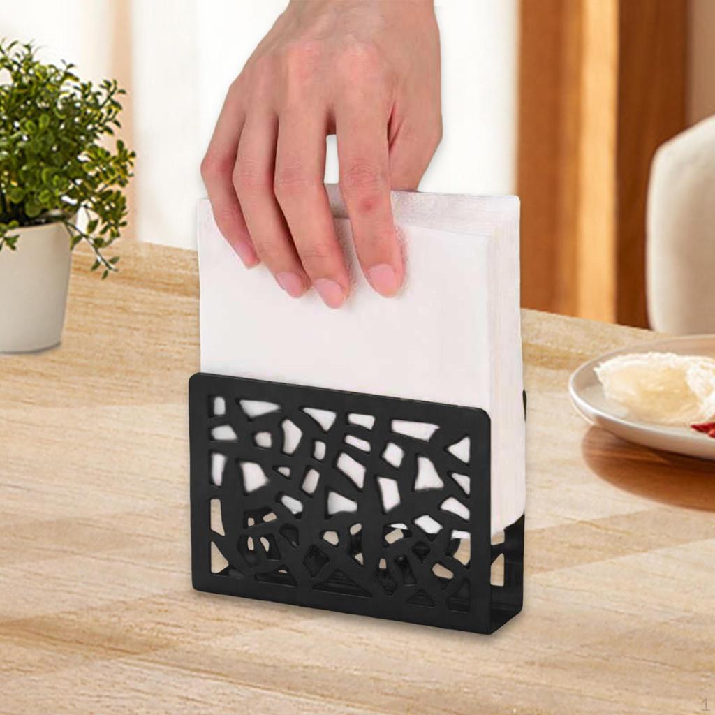 Napkin Holder Stainless Steel Paper Organizer Freestanding Modern Towel Rack for