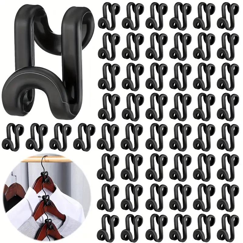 

Wardrobe Hanger Hooks Organizer Connect Multifunction Cascading Plastic Bedroom Wardrobe Storage Space Saving Coat Hook,Hanger
