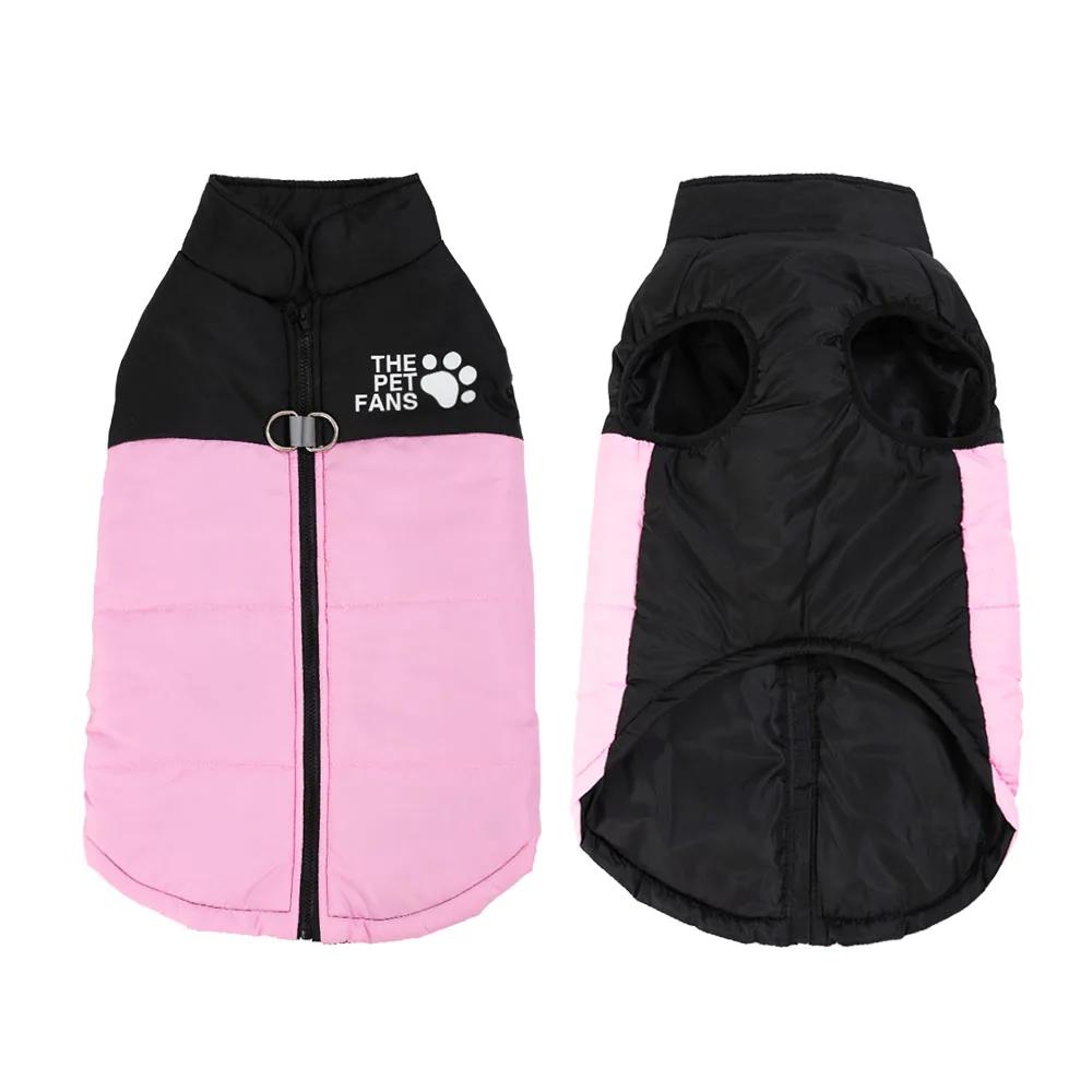 Winter Große Hundejacke Mantel Winddichte Kleidung Für Mittelgroße Große Hunde Labrador Weste Outfits Gemütlich Warm Golden Retriever Haustierbekleidung (Pink,2XL) rosa