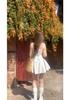 French Retro Apricot Polka Dot Spaghetti Strap Dress for Women - A-line, Waist-cinching Flared Short Skirt (2026 Style).