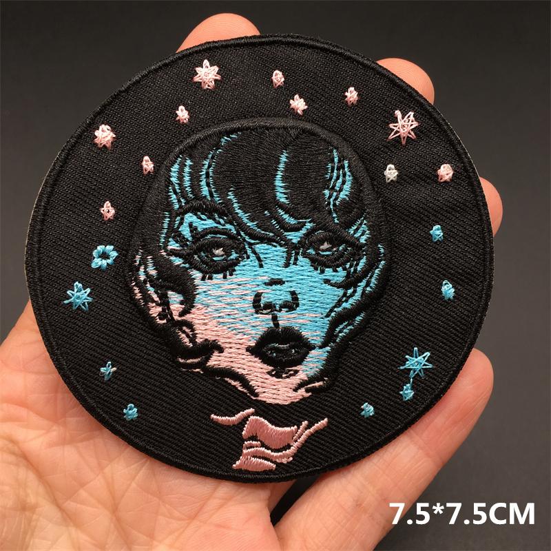 Iron On Sticker Embroidered Patches For Clothing Anime Clorhing Stickers Punk Sewing Iron-On Transfers For Clothing