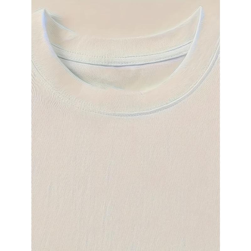 European sizes Men's Plus Size Russian Text Cyrillic Script T-Shirt - Bold Red Print Retro Style Round Neck Short Sleeve Tee,