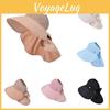 Summer Wide Brim Hat With Detachable Shoulder Cape For Sun Protection And Breathability