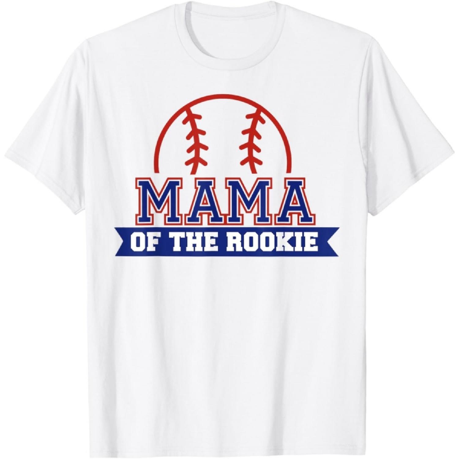 

Mama of Rookie 1st Birthday Baseball Theme Matching Party T-Shirt(1) XXXXXL білий