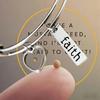 Minimalist Statement Stainless Steel Faith Seed Adjustable Letter Stainless Steel Mustard Seed Bracelet Tarnish Resistant Women