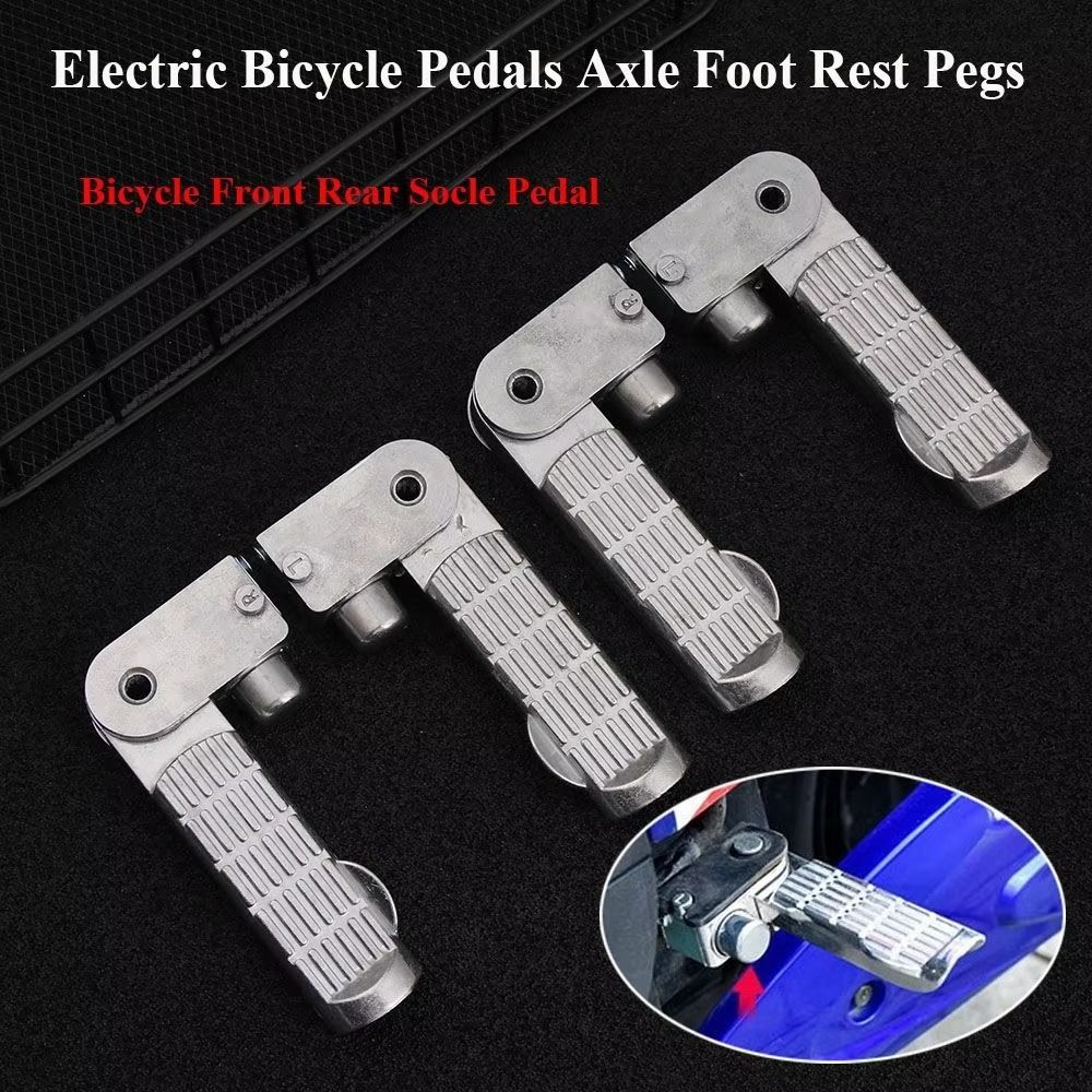 Foldable Electric Bicycle Pedals Aluminum Zinc Zinc Alloy E Bike Foot Rests Motorcycle Foot Pegs  Cycling