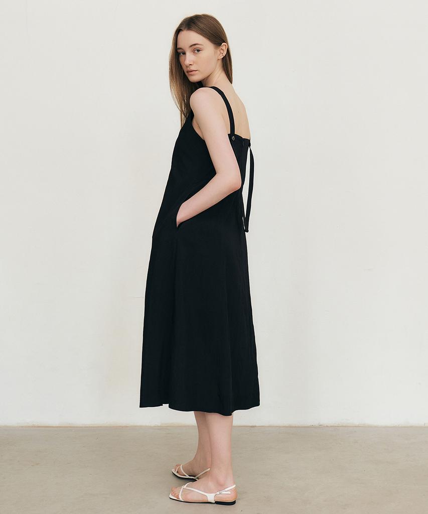 Artid Bustier Sleeveless Long Dress_Black