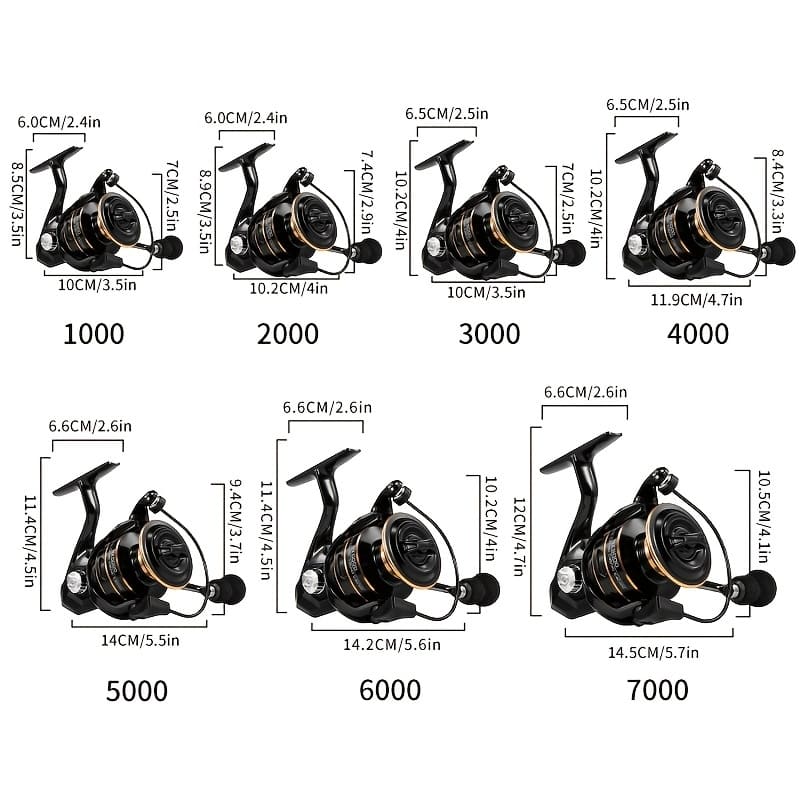 High Performance Spinning Reel  Durable EVA Handle High Gear Ratio and Strong Brake Suitable for Fresh and Saltwater Fishing High Speed Universal Type