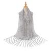 New Sequined Peacock Tassel Embroidered Long Scarf for Women  Fashionable and Versatile National Style Shawl Thin Silk Scarf