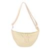 Solid Color Single Shoulder Bags Handbag Half-moon Bag Simple Hobo Crossbody Bag  Unisex