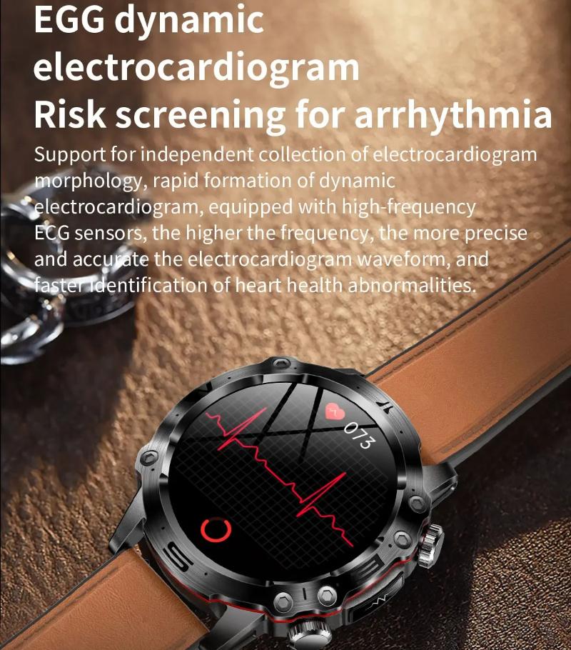 2025 New Smart Watch For Men Health Blood PressureBlood Oxygen Uric Acid Fitness Tracker Watches Bluetooth Call ECG Smartwatch