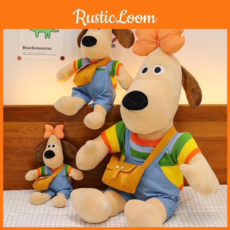 Dog Wallacegromit Cartoon Doll Plush Toy Bow Sweater Dog Animal Doll Gifts