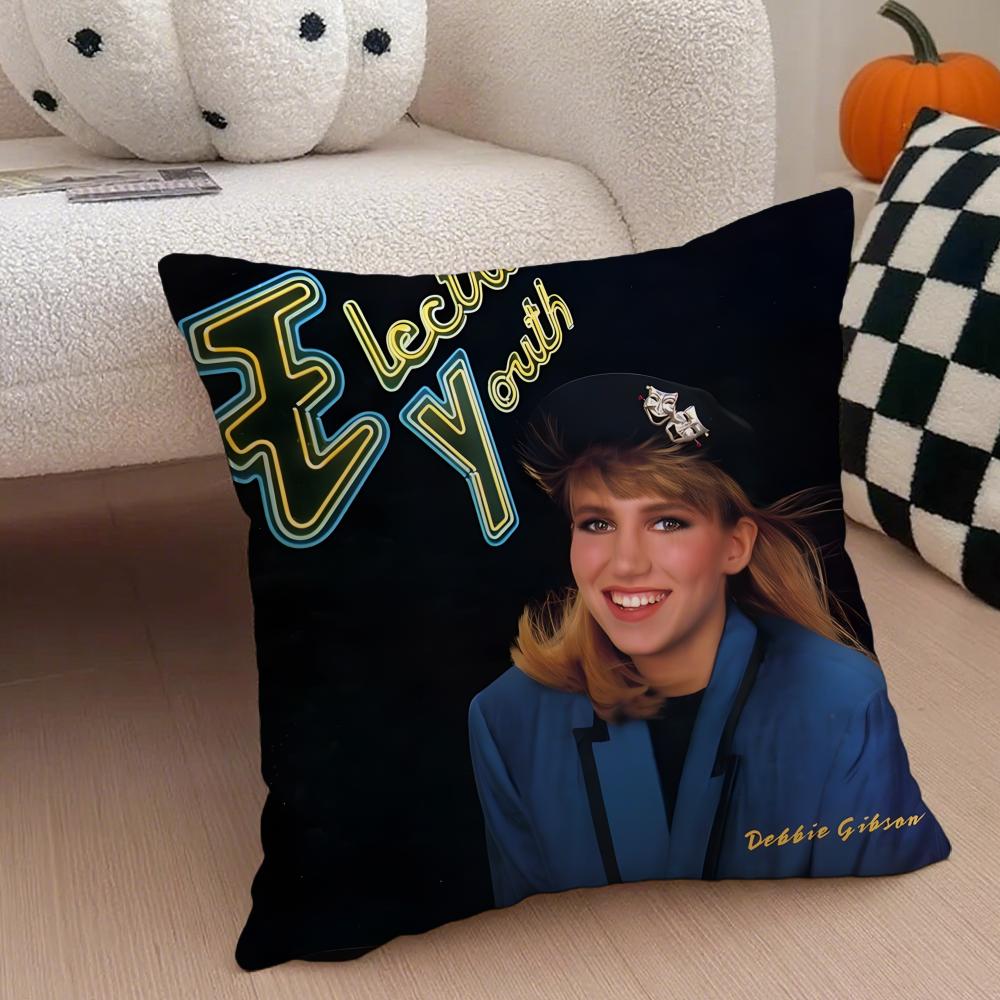 Debbie Gibson Pillow Case Anti-dustmite Pillowcase Invisible zipper silky short plush Sofa cushion cover
