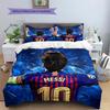 Messi Pattern Bedding Home Decoration Birthday Gift (1 * duvet cover + 2 * pillowcase, without core)