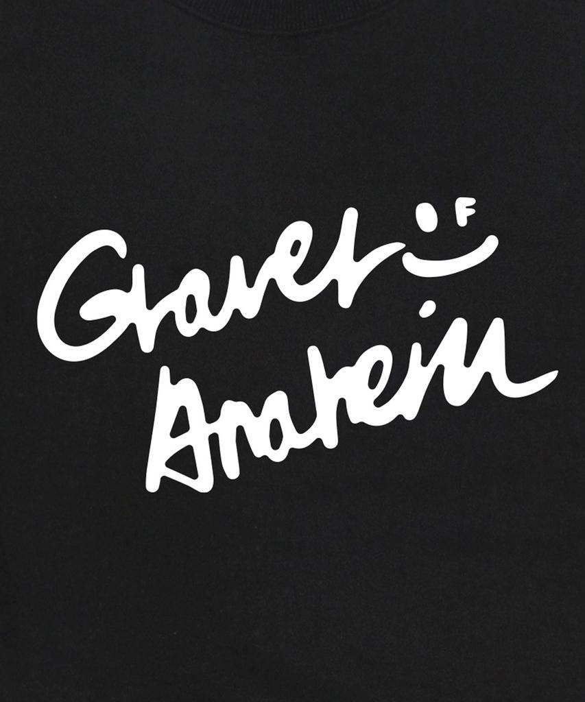 GRAVER [Unisex] Drawing Logo Smile Sweatshirt_Black