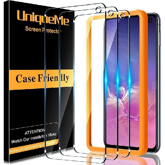 UniqueMe [2+2+1Pack] Compatible for Samsung Galaxy S23 Ultra 6.8 inch Screen Protector Flexible TPU, Camera Lens Protector with Installation Frame,