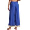 Womens Worship Praise Dance Pants Elastic Waist Metallic Shiny Trim Wide Leg Pants Loose Trousers