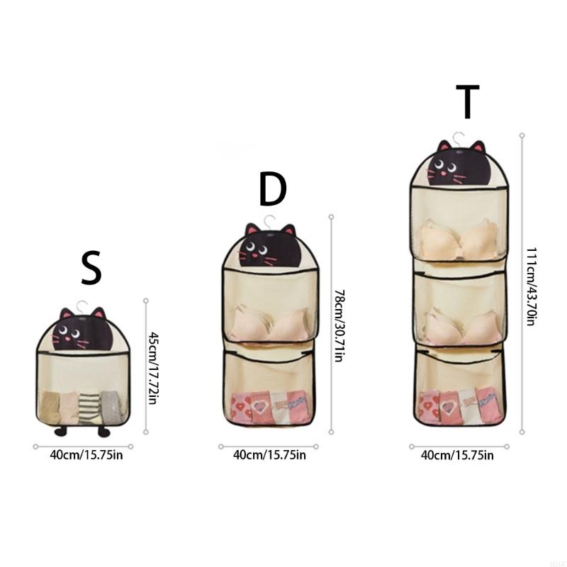 Multi Functional Underwear Organiser Hanging Bag For Delicates Lingerie Socks Breathable Mesh Closet Storage Essential HX6C