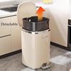 Pedal Trash Can Bathroom Litter Bins Kitchen Luxury Food Waste Disposal Bin Living Room Large Storage Garbage Can Accessories