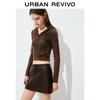 UR Women's Casual Hollow Texture Hooded Knit Sweater