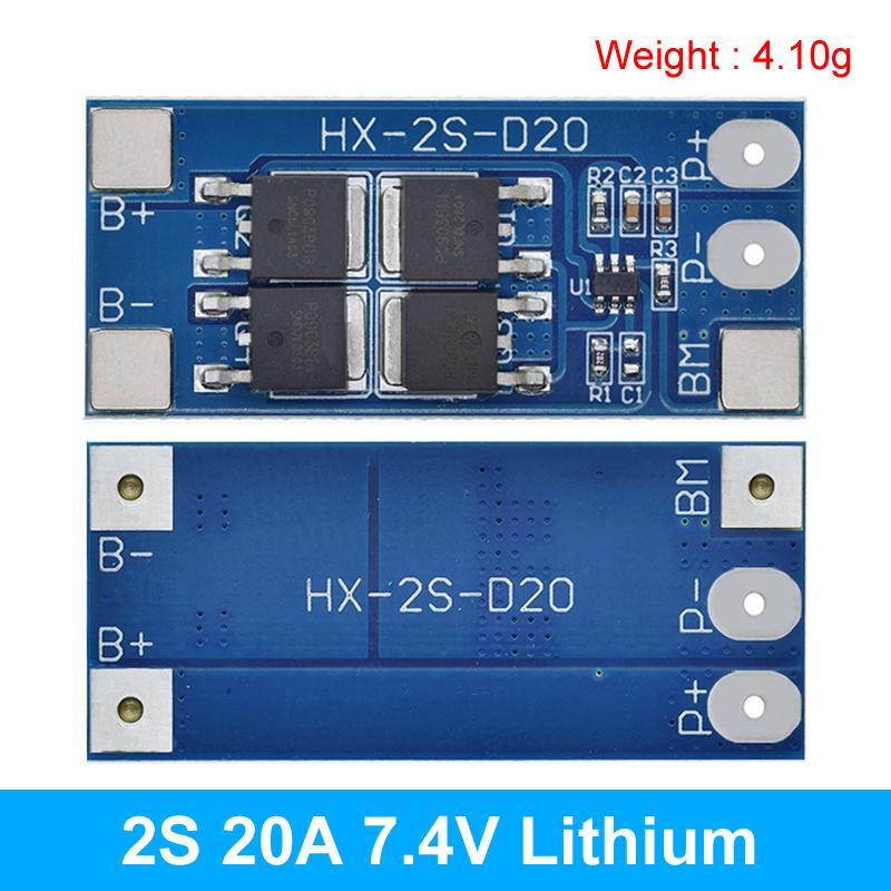 TZT 2S 6.4V 7.4V 20A LiFePO4 / Lithium 18650 32650 Battery Charge Protection Board 13A working Current 20A Current-limiting