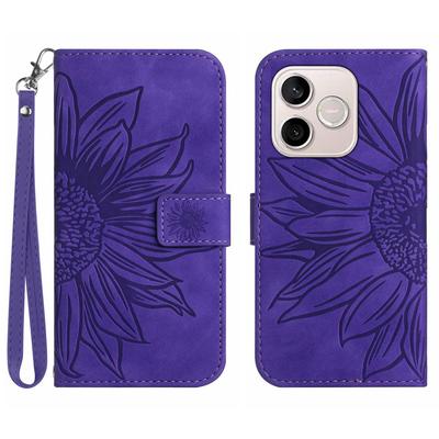 Portemonnaie-Hülle für 600 Lite 5G - Leder/PU, Lila, Mit Lanyard