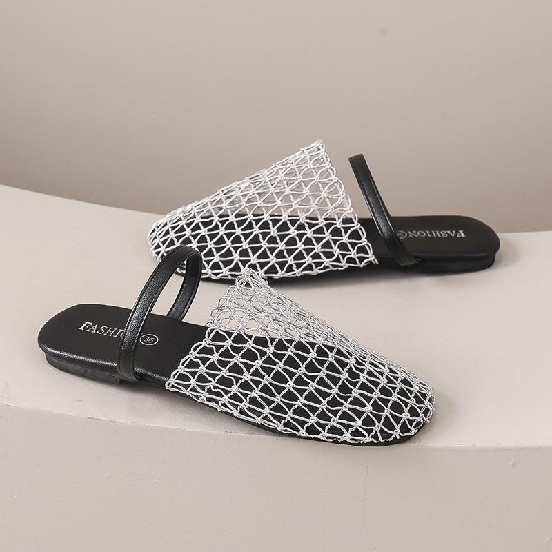 

Полые сетчатые рыболовные сумки, головные полушлепанцы, рыбацкие плетеные шлепанцы на плоской подошве, нишевые шлепанцы с круглым носком, летние новые прохладные шлепанцы 40