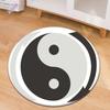 Tai Chi Buddhist Round Carpet Living Room Bedroom Yingyang Prayer Ring Rugs Restaurant Floor Mat Parlor Sofa Black Soft Tapete