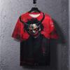 Terrifying Monster Girl Pattern Men's T-shirt Summer Outdoor Street Loose Tees Tops Short Sleeved Casual Men's and Women's Clothing