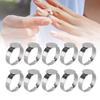 20 Stück Verstellbare Blanko-Ringe Flache Basis Edelstahlringe Verstellbare Ringe Schmuck Basteln