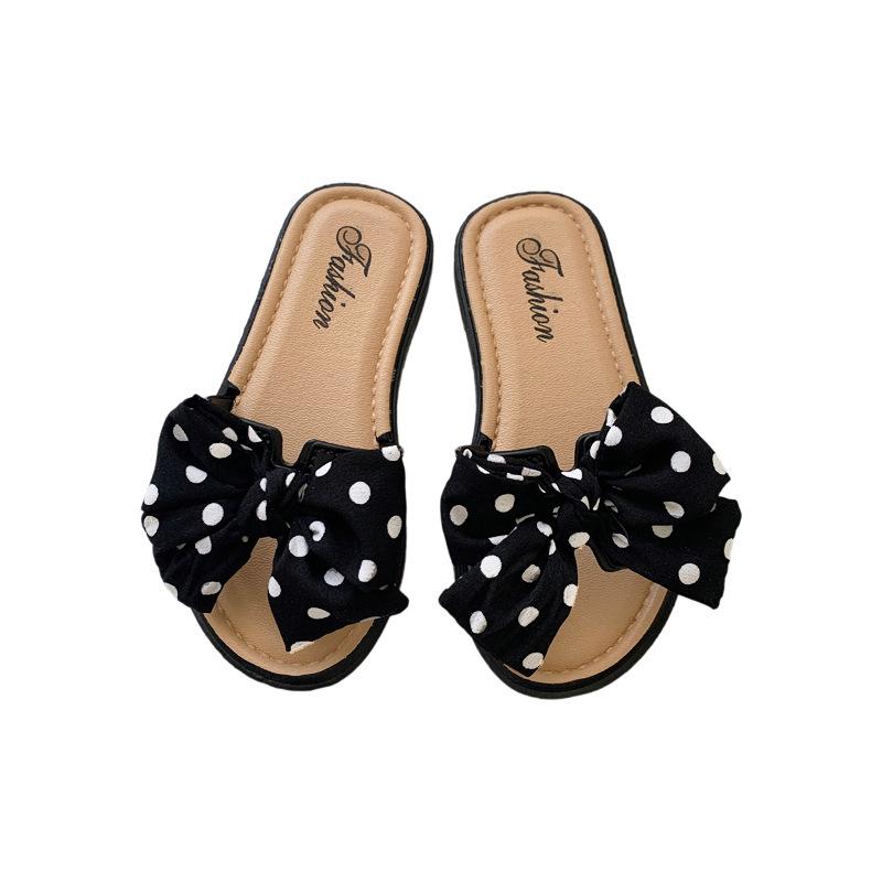 Slippers Girls Summer New Girls Sandal Casual Bow Anti Slip External Wearing Girl Sandls Soft Sole Girls Shoes Pantufa Infantil