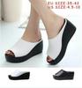 Damen Sommer Dicksohlige Ein-Wort Keilabsatz Sandalen für Outdoor & Strand