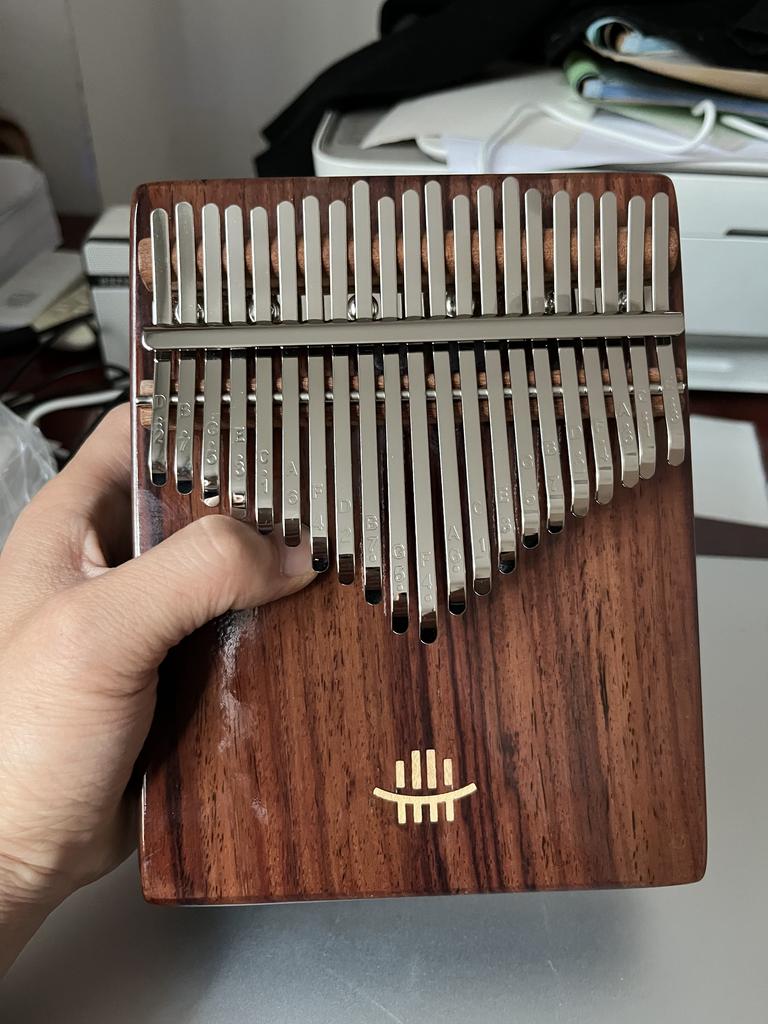 Hluru 21 Key Acacia Kalimba Box Professional 17 Key Resonator Thumb Piano Finger Piano Rosewood Mbira for Beginner