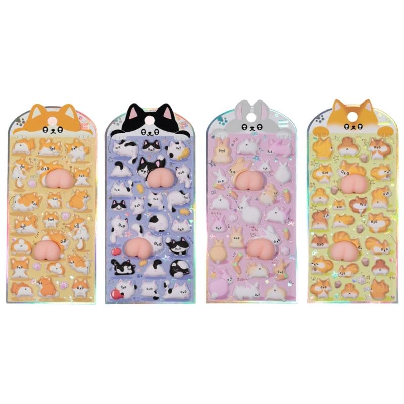 Soft EVA 3D Puff Sticker Random Designs Safe For Children Home Decors Parent Child Activity Sticker 1