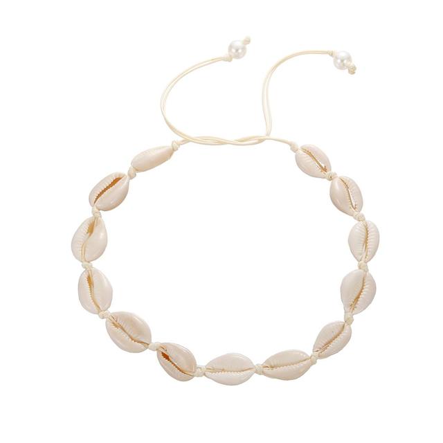Conch Seashell Necklace Women Jewelry Summer Beach Shell Choker Bohemian Rope Cowrie Beaded Necklaces Handmade Collar Female
