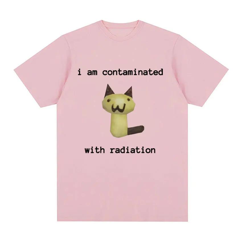 Ich bin verstrahlt Lustiges Katzen-T-Shirt Kurzarm Damen Vintage T-Shirt T-Shirts