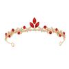 Children's Princess Crystal Crown Headband for Girls' Birthday Performance, Multi-Color Oval-Cut Hair Accessory