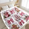 Christmas-themed pattern Blanket for Sofa Bed Travel Camping Living Room Office Conditioning Blanket for All Seasons Gifts