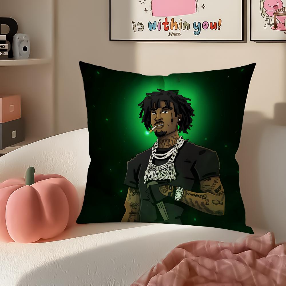 Toppg HipHop Rapper YYoungBoy Cushion Cover Pillowcase Short Plush Invisible zipper Room Sofa Cushion Cover