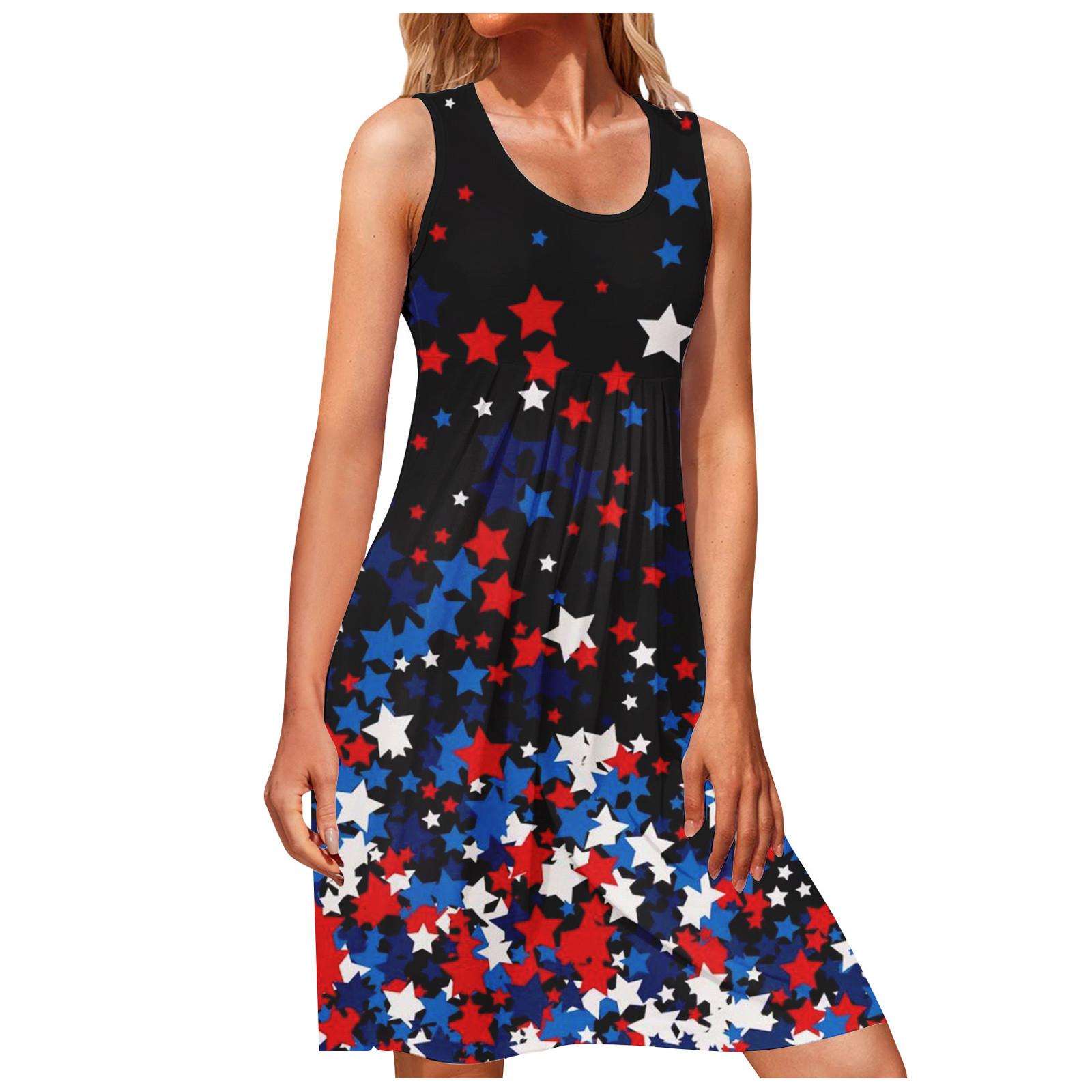 Женская мода повседневное свободное платье с круглым вырезом и пляжным принтом — фото 3