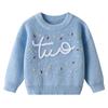 Autumn and Winter Hand-embroidered Colorful Baby and Infant Base Knitted Sweater Children's Sweater