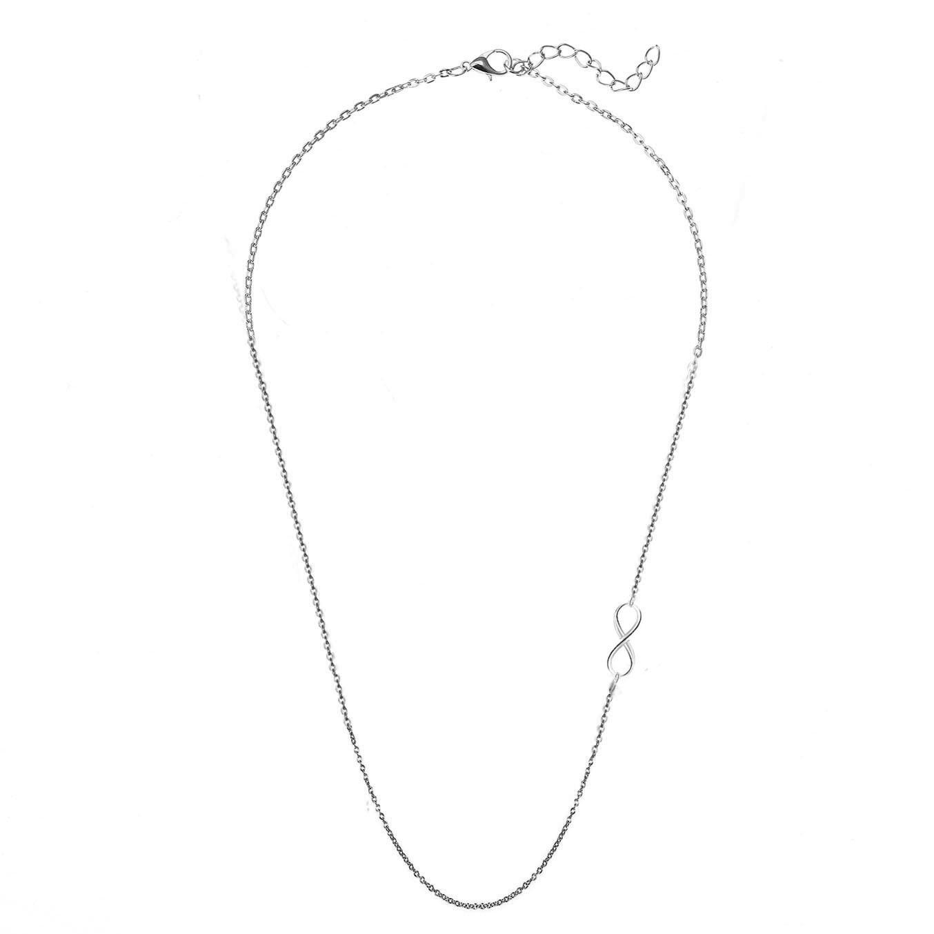 

Minimalist Asymmetrical Bird & Infinity Cross Choker Necklace in Stainless Steel